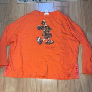 Disneyland Melon Sequin Mickey Sweater